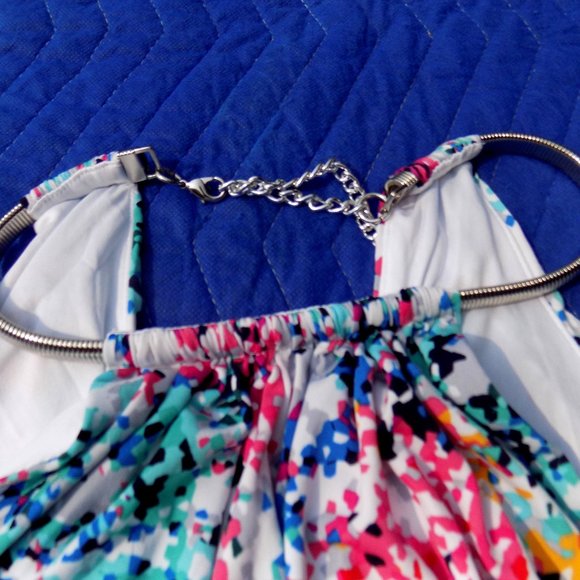 Jessica Simpson Necklace Halter Dress - Size 8 - Picture 3 of 5